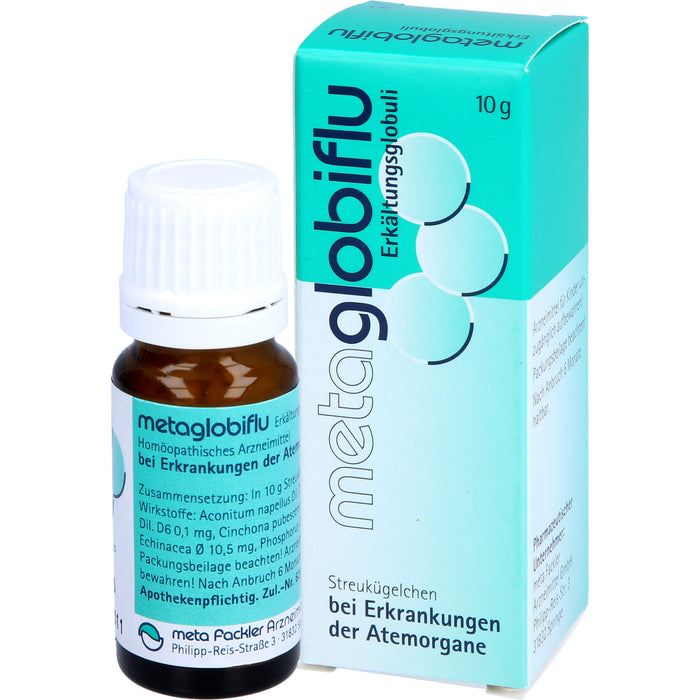 Metaglobiflu Globuli bei Erkrankungen der Atemorgane, 10 g Globules