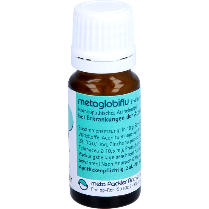 Metaglobiflu Globuli bei Erkrankungen der Atemorgane, 10 g Globules