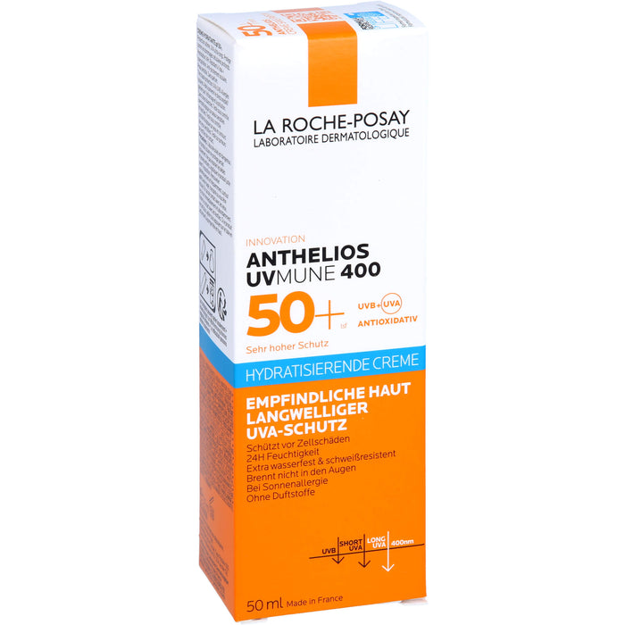 La Roche-Posay Anthelios Hydratisierende Creme UVMune 400 LSF 50+ für empfindliche Haut, 50 ml Creme