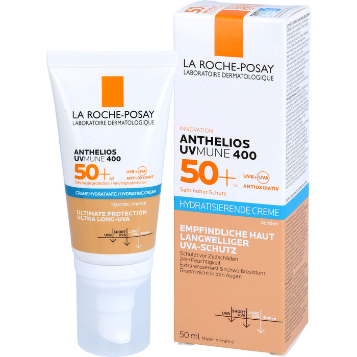 La Roche-Posay Anthelios hydratisierende getönte BB-Creme UVMune 400 LSF 50+ für empfindliche Haut, 50 ml Crème