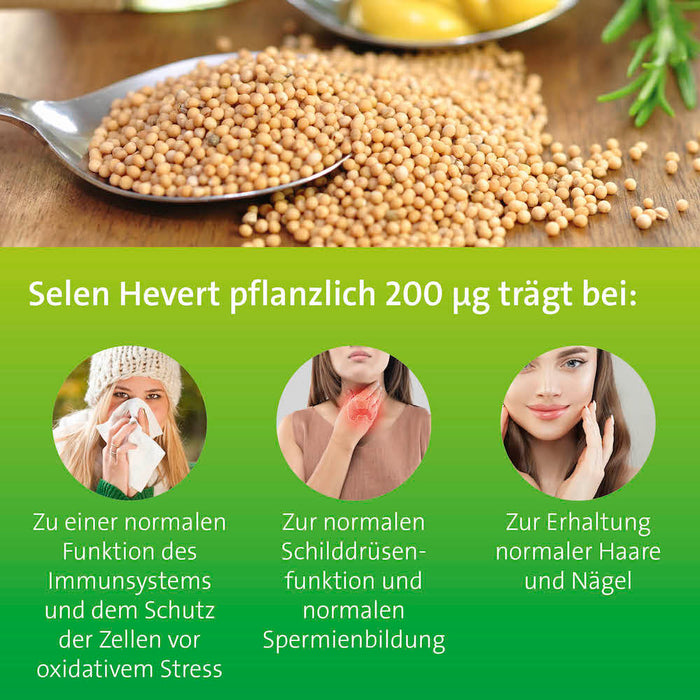 Selen Hevert pflanzlich 200 µg mit natürlichem Selen, 60 pc Capsules