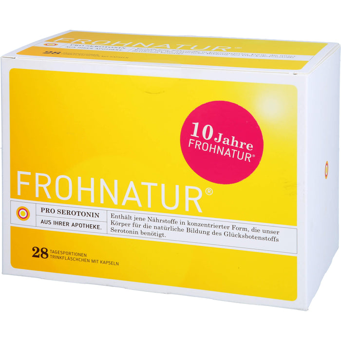 FROHNATUR Pro Serotonin Trinkfläschchen mit Kapseln, 28 pcs. Daily portions