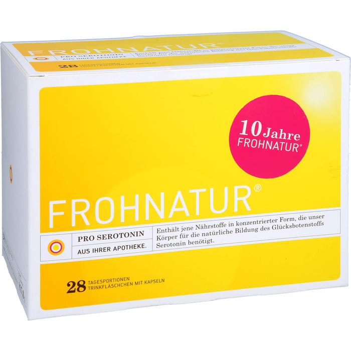 FROHNATUR Pro Serotonin Trinkfläschchen mit Kapseln, 28 pcs. Daily portions