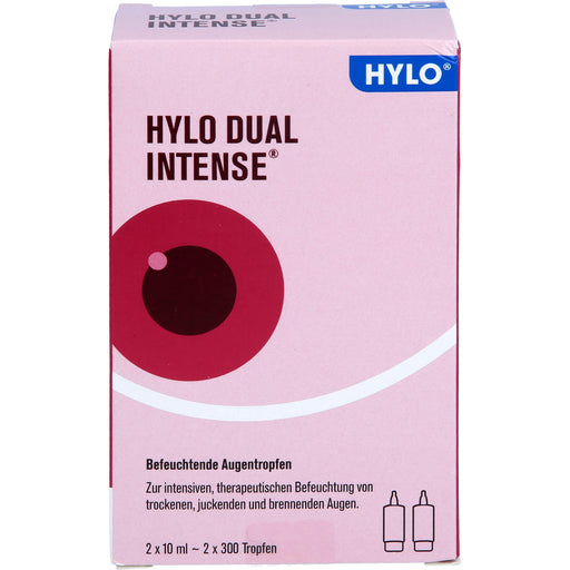 HYLO Dual intense befeuchtende Augentropfen bei trockenen, juckenden und brennenden Augen, 20 ml Lösung