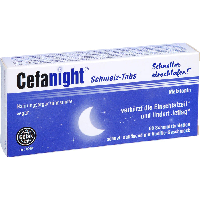 Cefanight Schmelz-Tabs schnell auflösend mit Vanille-Geschmack, 60 pc 