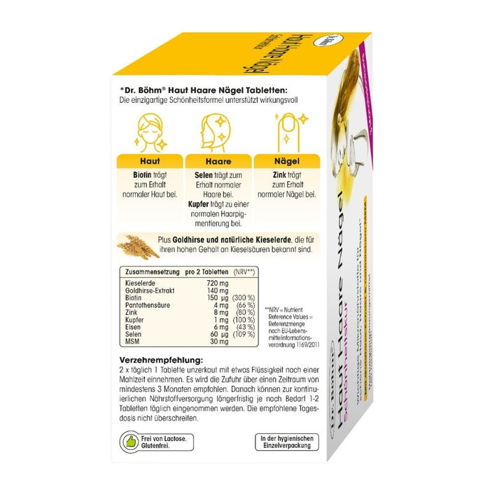 Dr. Böhm Haut Haare Nägel Schönheitskur, 180 pc Tablettes