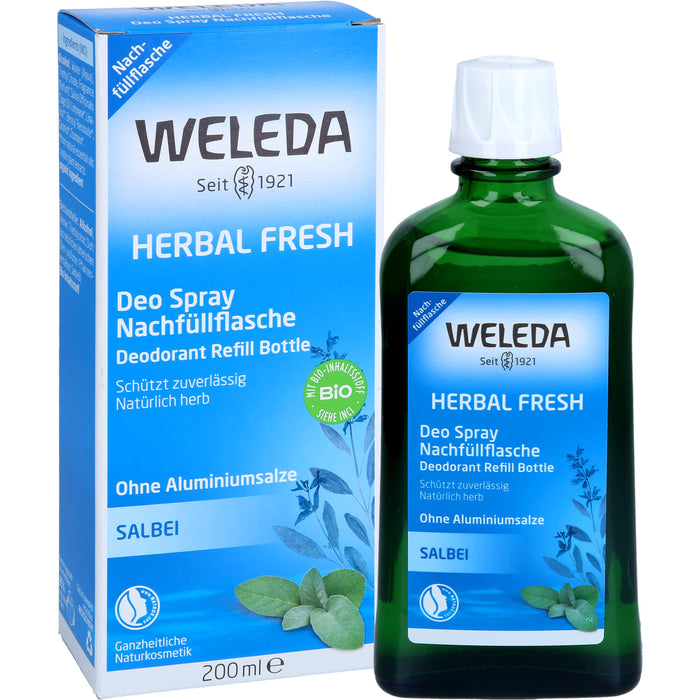 WELEDA Deodorant Nachfüllflasche Salbei ohne Aluminiumsalze, 200 ml Solution