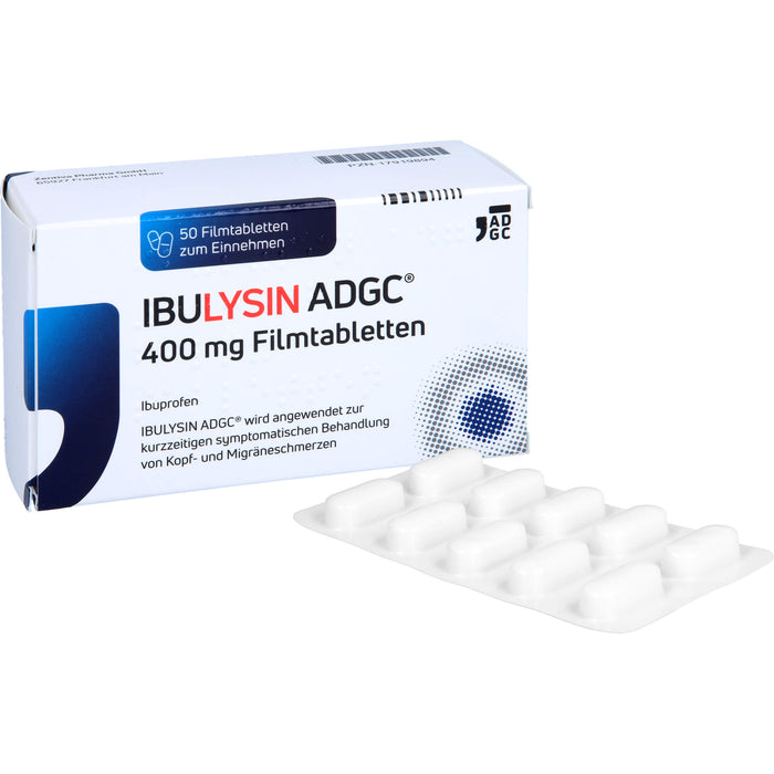 Ibulysin ADGC 400 mg Filmtabletten bei Schmerzen und Fieber, 50 pcs. Tablets
