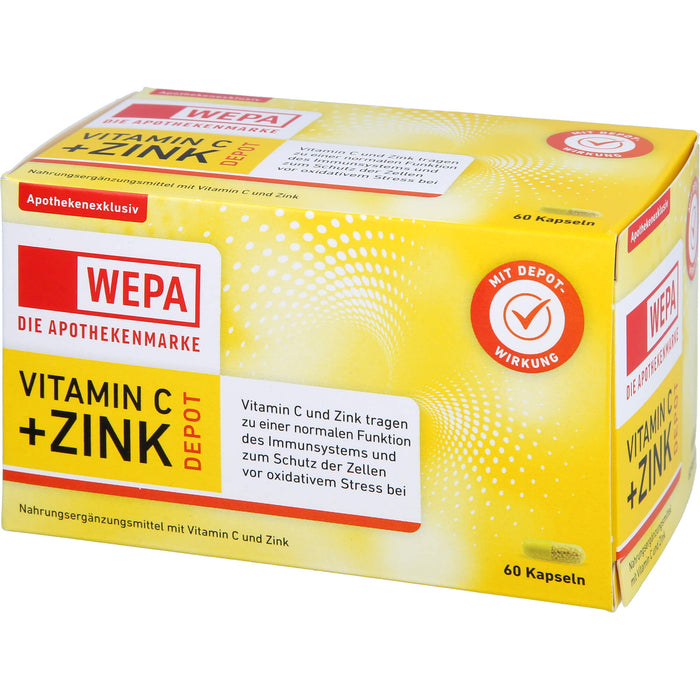 WEPA Vitamin C + Zink Kapseln, 60 St. Kapseln
