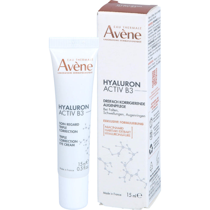 Avène Hyaluron Activ B3 dreifach korrigierende Augenpflege, 15 ml Cream