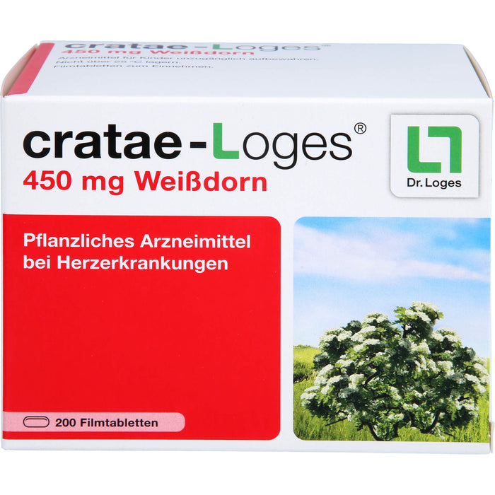 Cratae-Loges 450 mg Weißdorn Filmtabletten bei Herzerkrankungen, 200 St. Tabletten