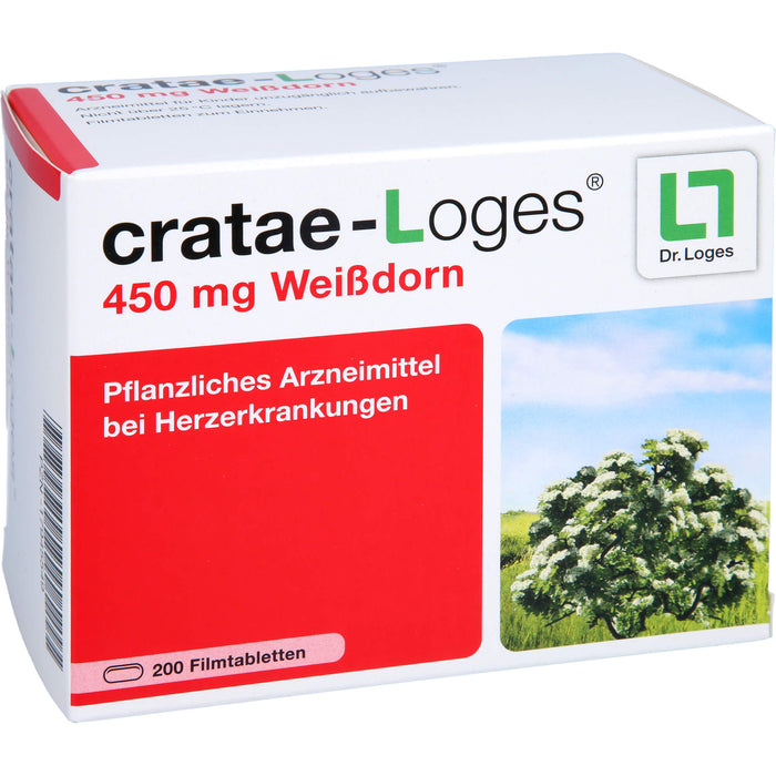 Cratae-Loges 450 mg Weißdorn Filmtabletten bei Herzerkrankungen, 200 St. Tabletten