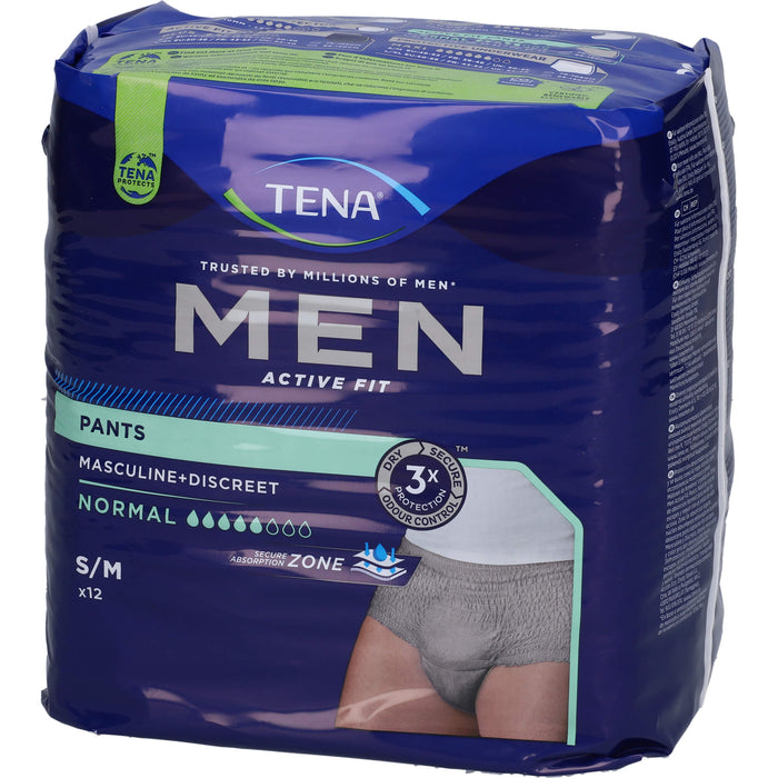 TENA Men Act.Fit Inkontinenz Pants Norm. S/M grau, 12 St. Pants