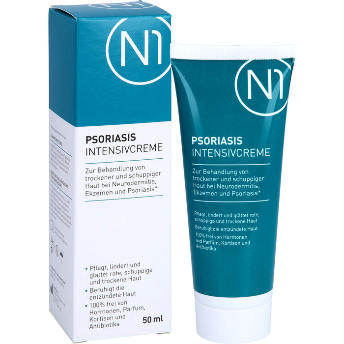 N1 Psoriasis & Neurodermitis Intensivcreme gegen trockene, gereizte & schuppige Haut, 50 ml Crème