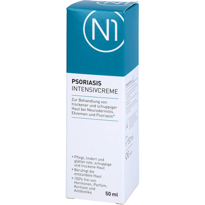 N1 Psoriasis & Neurodermitis Intensivcreme gegen trockene, gereizte & schuppige Haut, 50 ml Crème