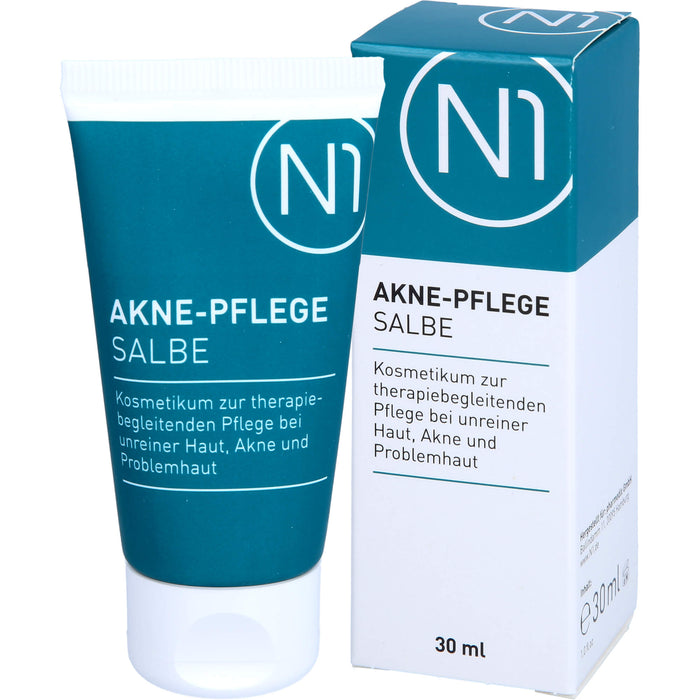 N1 Akne Pflege Salbe verfeinert das Hautbild & hilft Unreinheiten vorzubeugen, 30 ml Onguent