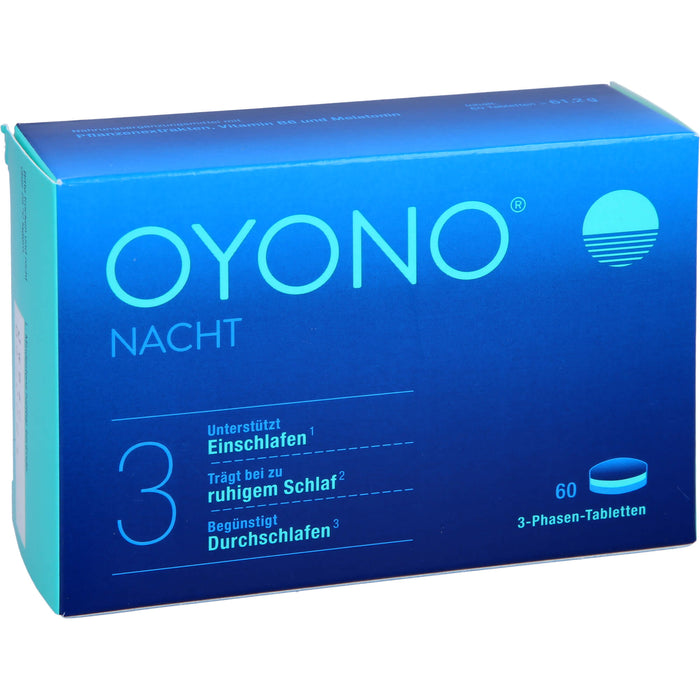 OYONO Nacht Tabletten mit 1 mg Melatonin, Baldrian und Zitronenmelisse, 60 St. Tabletten