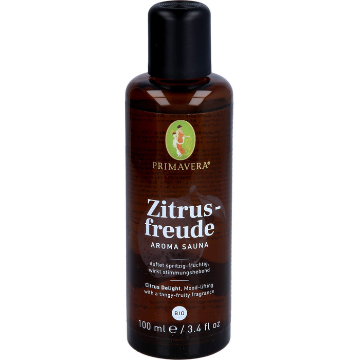 PRIMAVERA Zitrusfreude Aroma Sauna bio duftet spritzig-fruchtig, 100 ml Lösung