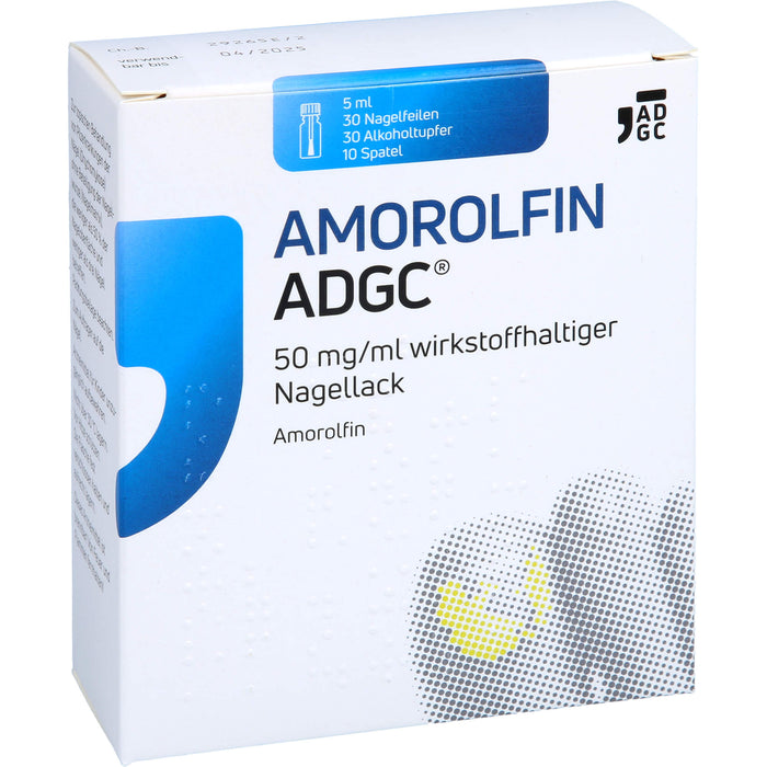 ADGC Amorolfin wirkstoffhaltiger Nagellack gegen Nagelpilz inkl. Set, 5 ml Vernis à ongles contenant une substance active
