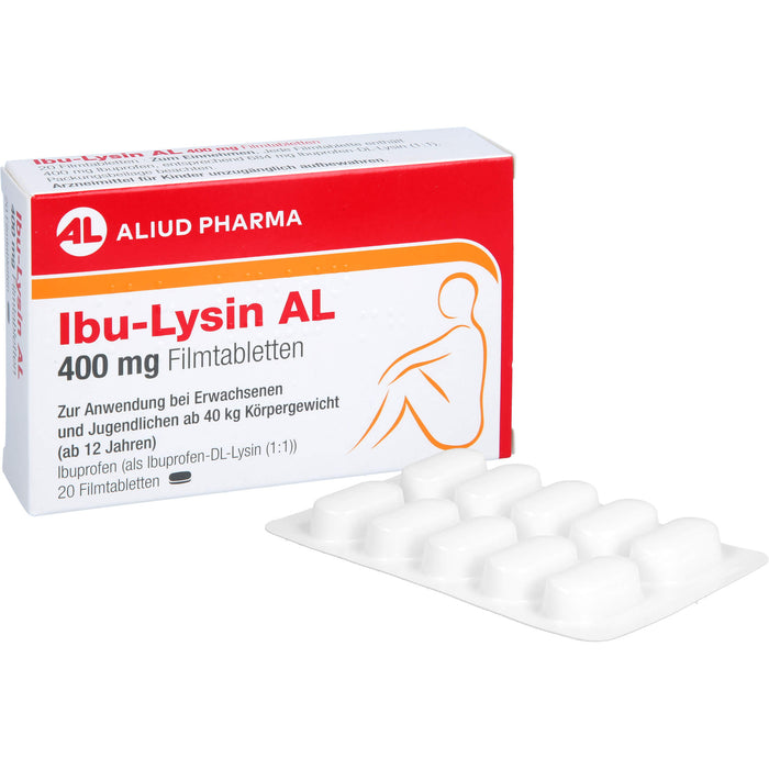 Ibu-Lysin AL 400 mg Filmtabletten bei akuten Schmerzen, 20 pcs. Tablets