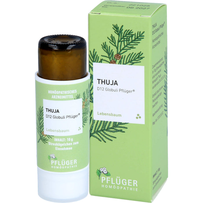 Pflüger Thuja D12 Globuli Dosierspender, 10 g Globules