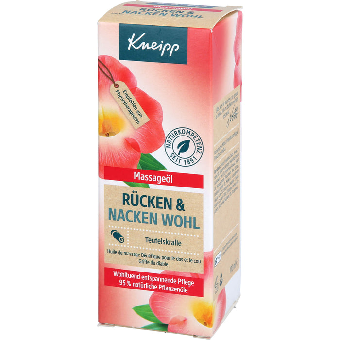 Kneipp Massageöl Rücken & Nacken Wohl, 100 ml Huile