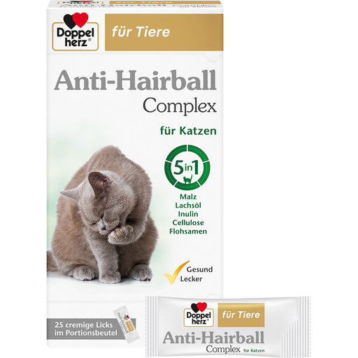 Doppelherz für Tiere Anti-Hairball Complex Beutel für Katzen, 25 St. Beutel