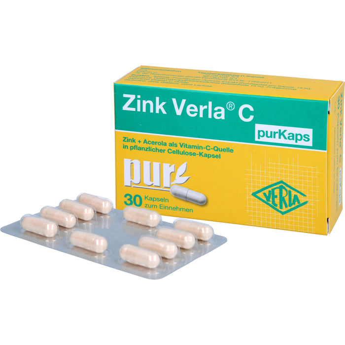 Zink Verla® C purKaps, Cellulose-Kapseln, 30 St KAP