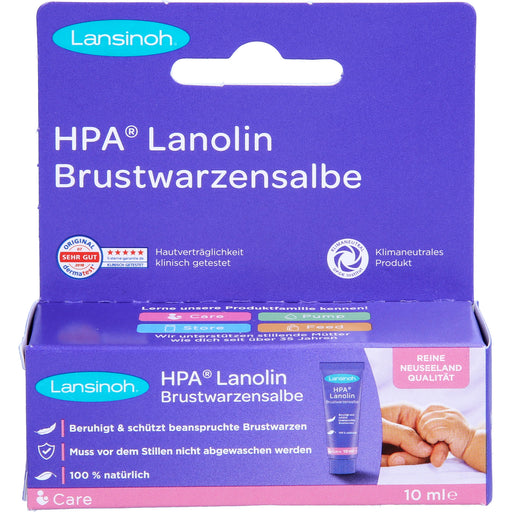 Lansinoh HPA Lanolin Brustwarzensalbe, 10 ml Salbe