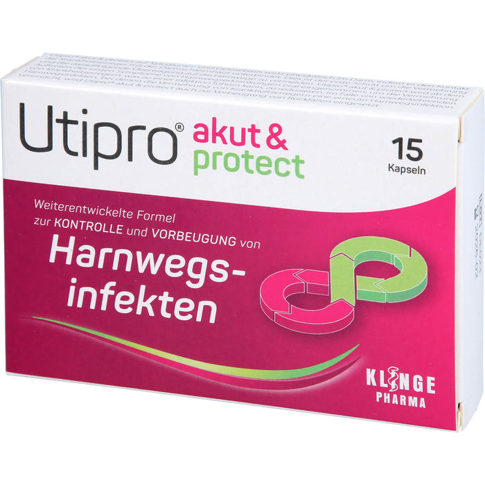 Utipro akut & protect Kapseln zur Kontrolle und Vorbeugung von Harnwegsinfekten, 15 St. Kapseln