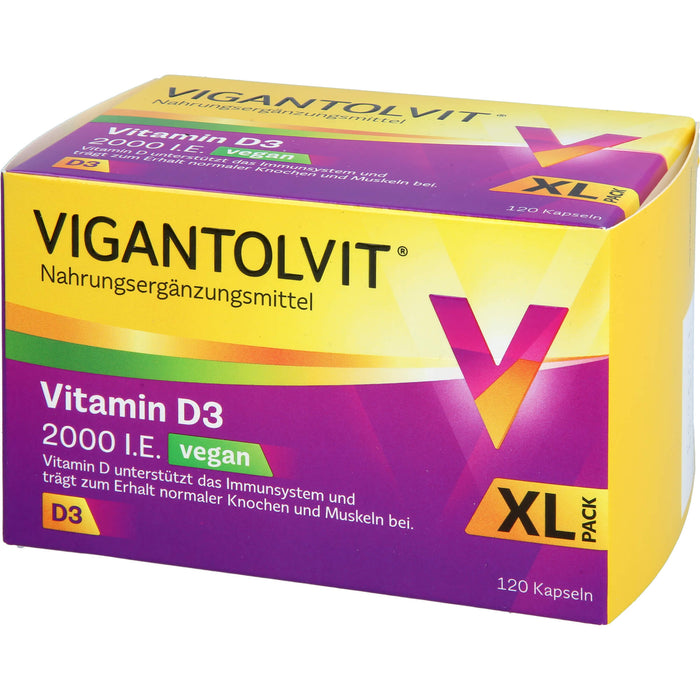 Vigantolvit 2000 I.E. Vitamin D3 vegane Kapseln, 120 pc Capsules