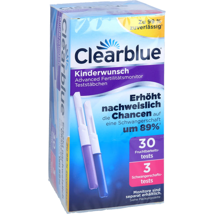Clearblue Fertilitätsmonitor Teststäbchen zur Ermittlung des Fruchtbarkeitsstatuses, 33 pcs. Test strips