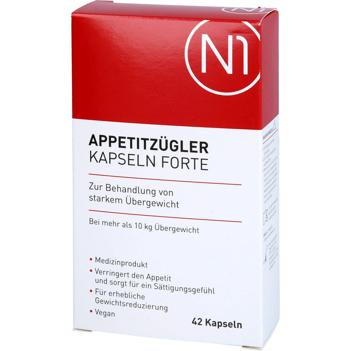 N1 Appetitzügler Kapseln Forte bei starkem Übergewicht, 42 pcs. Capsules