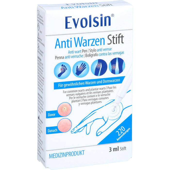 Evolsin Anti Warzen Stift gegen Dornwarzen, 3 ml Solution