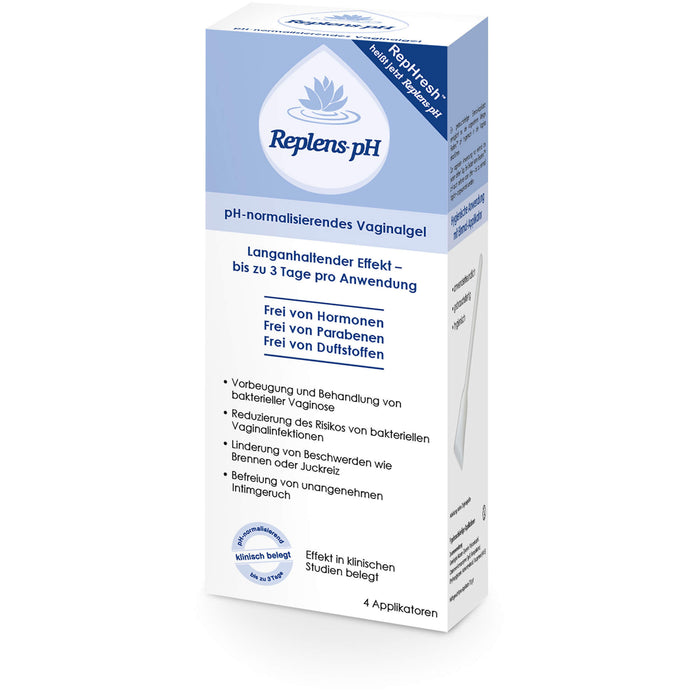 Replens pH normalisierendes Vaginalgel bei bakterieller Vaginose, 4 St. Packung