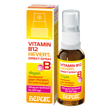 Vitamin B12 Hevert Direkt-Spray gegen Müdigkeit, für mehr Energie, 30 ml Lösung