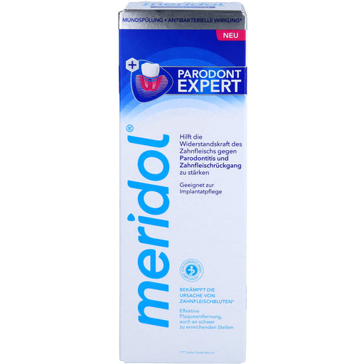 Meridol Parodont Expert Mundspülung bei Parodontitis und Zahnfleischrückgang, 400 ml Lösung
