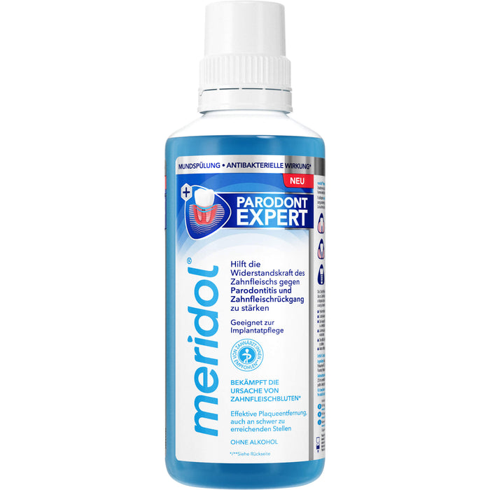 Meridol Parodont Expert Mundspülung bei Parodontitis und Zahnfleischrückgang, 400 ml Solution