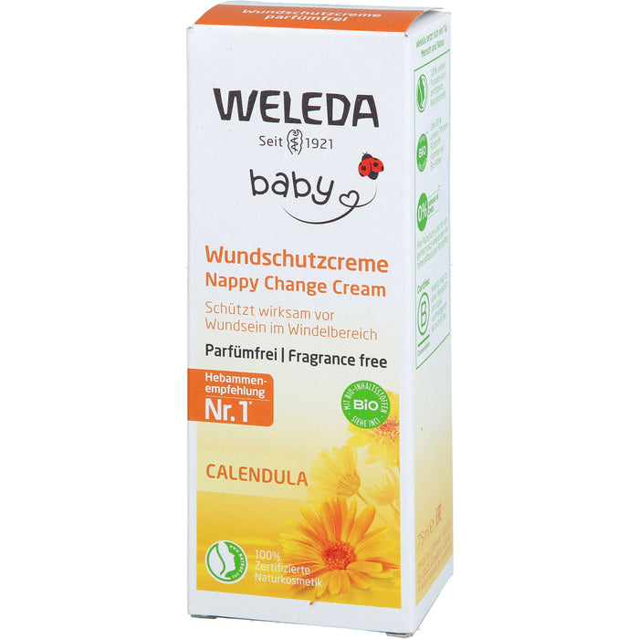 WELEDA Wundschutzcreme parfümfrei beruhigt die zarte Babyhaut, 75 ml Creme