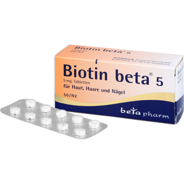 Biotin beta 5 Tabletten, 50 pc Tablettes