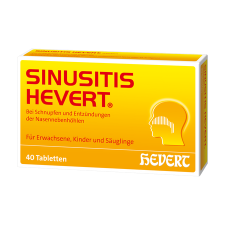 Sinusitis Hevert bei Schnupfen und Entzündungen der Nasennebenhöhlen, 40 St. Tabletten