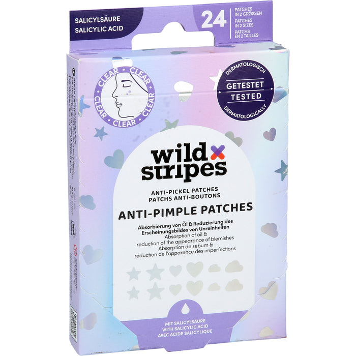 Wild Stripes Anti-Pickel Patches mit Salicylsäure, 24 St. Pflaster