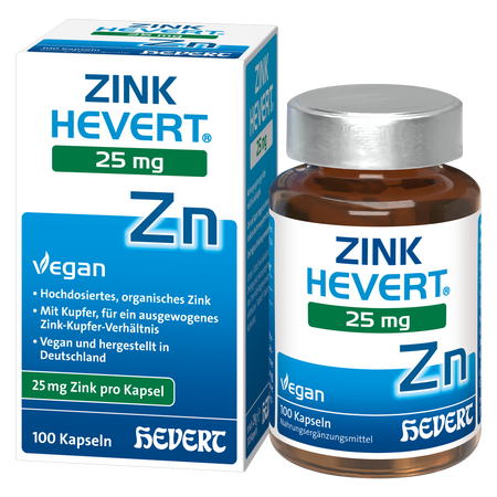 Zink Hevert 25 mg, 100 St. Kapseln