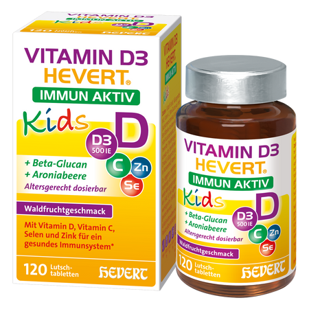 Vitamin D3 Hevert Immun Aktiv Kids, 120 St. Lutschtabletten