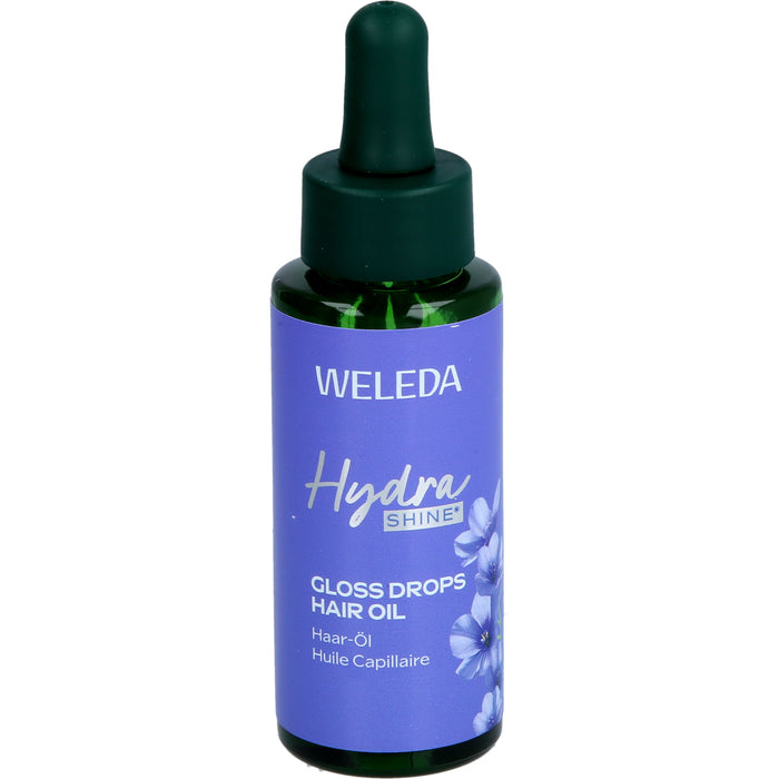 WELEDA Hydra Shine Gloss Drops Haar-Öl für Glanz und Geschmeidigkeit, 30 ml Öl
