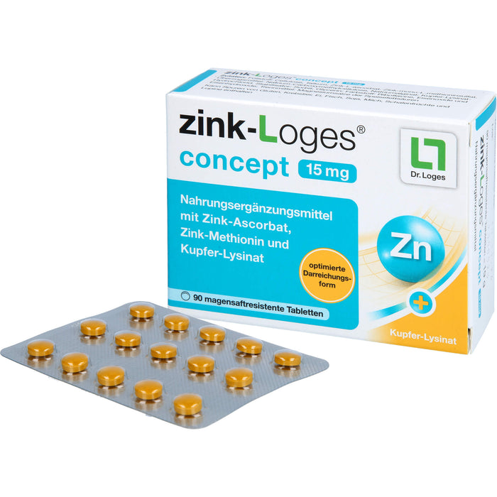Zink-Loges concept 15 mg Tabletten, 90 St. Tabletten