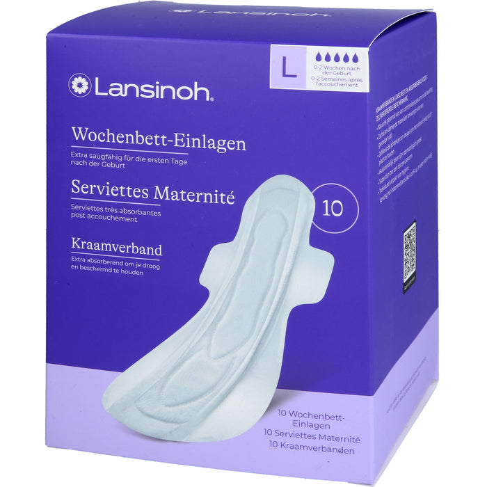 Lansinoh Wochenbett-Einlagen für die 0-2 Wochen nach der Geburt, 10 pc Dépôts
