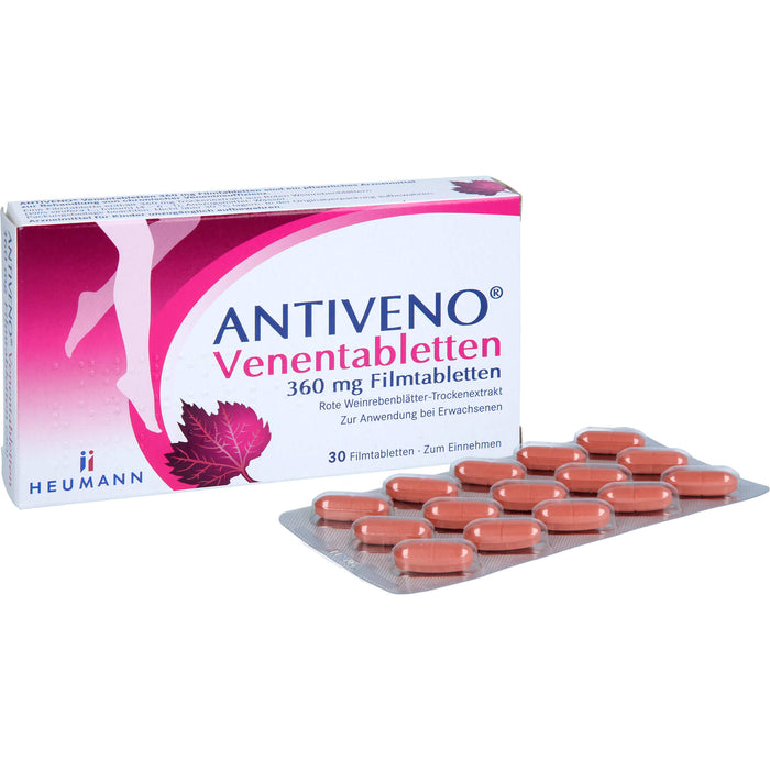 ANTIVENO Venentabletten 360 mg Filmtabletten bei Beinvenenerkrankungen, 30 St. Tabletten