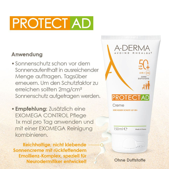 A-DERMA Protect AD Creme LSF 50+, 150 ml Crème