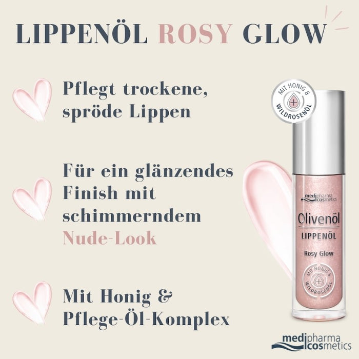 Olivenöl Lippenöl Rosy Glow, 4 ml, 4 ml Huile
